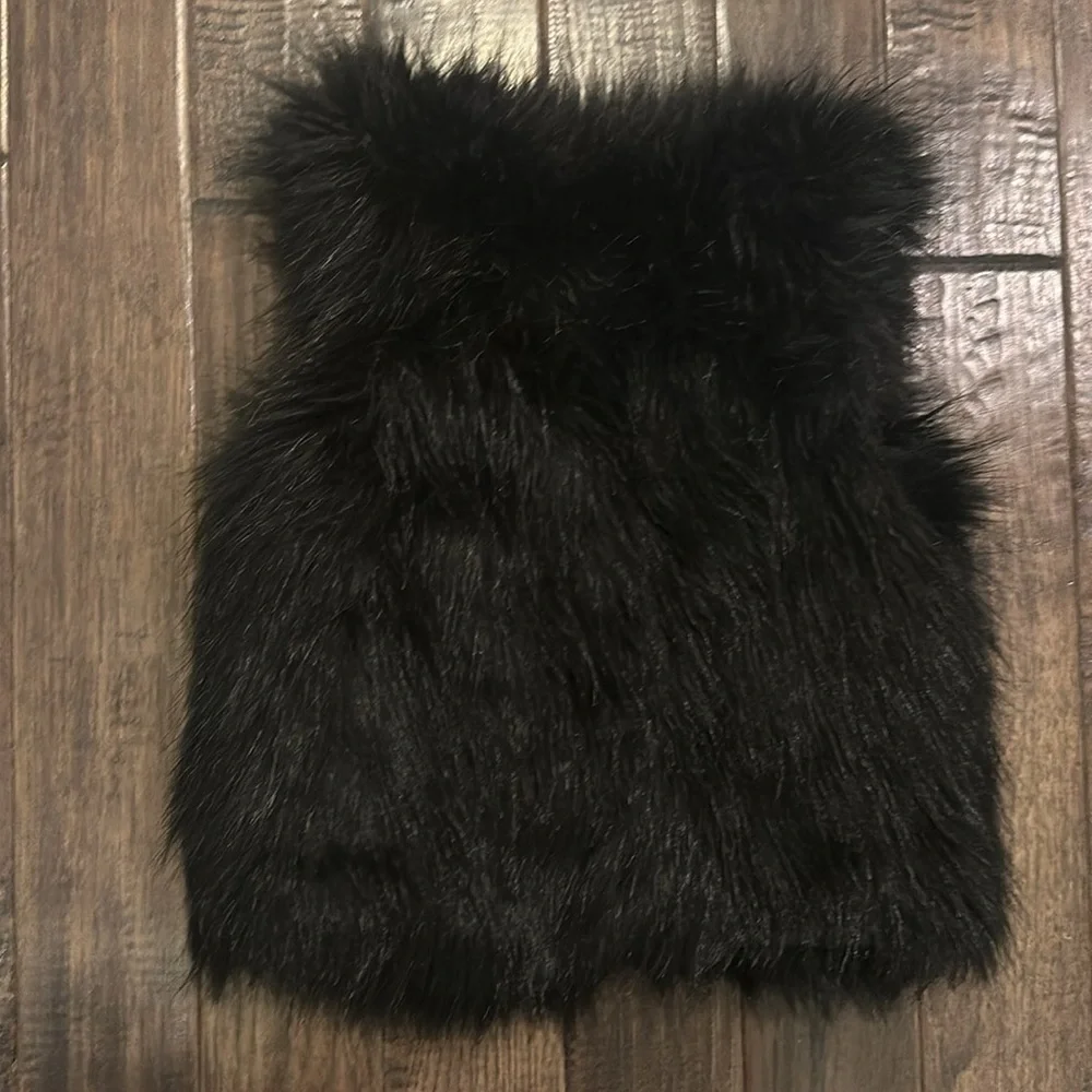 Faux Fur Black Vest Girls Old Navy Size 3T